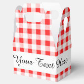 赤い白いギンガムパターン フェイバーボックス (オープン)