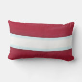 赤い白いクリスマスサンタウエストランバーピロー ランバークッション (裏面)