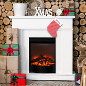 赤い白いクリスマスストライプのパーソナライズされた スモールクリスマスストッキング