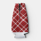 赤い白いクリスマスプレッドパターン ボトルクーラー (裏面)