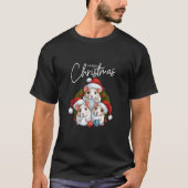 赤い白いクリスマス Tシャツ (正面)
