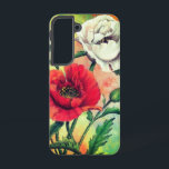 赤い白いケシの花 SAMSUNG GALAXY S22ケース<br><div class="desc">美しい赤い白いポピー – MIGNEDの絵画デザイン</div>