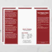 赤い白いシンプルパフ縁どラフ (正面/裏面)