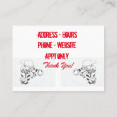 赤い白いタイヤのNタイヤの店黒 名刺 (裏面)