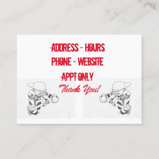 赤い白いタイヤのNタイヤの店黒 名刺 (裏面)