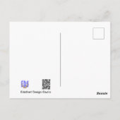 赤い白いチューリップのクローズアップ サンクス ポストカード (裏面)