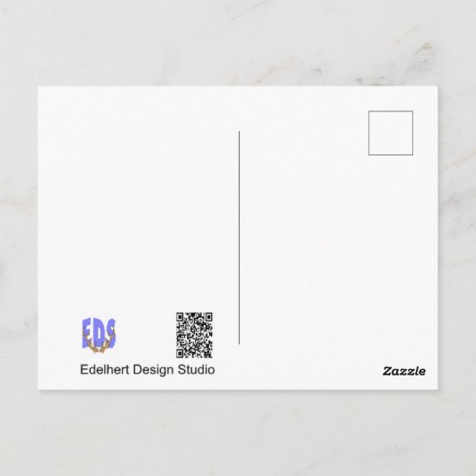 赤い白いチューリップ模様の母の日はがき ポストカード (裏面)