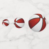 赤い白いチームカラーバスケットボールパーティー コンフェッティ (正面)