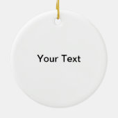 赤い白いドットの黒いトリムフォトフレーム セラミックオーナメント (裏面)