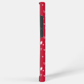 赤い白いドードルハートのパターパーソナライズされたン名 SAMSUNG GALAXYケース (右側面)