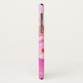 赤い白いバラとピンクのアネモネ花モノグラム Case-Mate iPhoneケース (裏面/左)