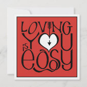 赤い白いバレンタインデー招待状 招待状 (裏面)