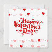 赤い白いバレンタインデー シーズンカード (正面)