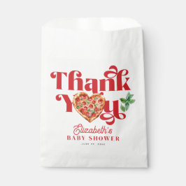 赤い白いピザをテーマ フェイバーバッグ