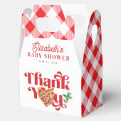 赤い白いピザをテーマ フェイバーボックス (オープン)