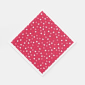 赤い白いピンク色の小さなバレンタインハート スタンダードランチョンナプキン (角)