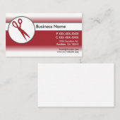 赤い白いフェードはさみ名刺 名刺 (正面/裏面)