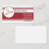 赤い白いフェード服のハンガーの名刺 名刺 (正面/裏面)