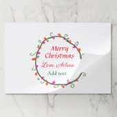 赤い白いフローラの水の色のリースメリークリスマス ペーパーパッド (折り畳み)