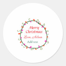 赤い白いフローラの水の色のリースメリークリスマス