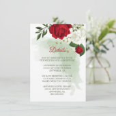 赤い白いフローラ緑の詳細エンクロージャカード エンクロージャーカード (スタンド正面)