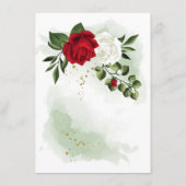 赤い白いフローラ緑の詳細エンクロージャカード エンクロージャーカード (裏面)