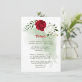 赤い白いフローラ緑の詳細エンクロージャカード エンクロージャーカード (スタンド正面)