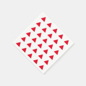 赤い白い三角形のパターンモダンアートワーク スタンダードカクテルナプキン (角)