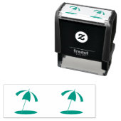 赤い白い傘 セルフインキングスタンプ (インサイチュ)