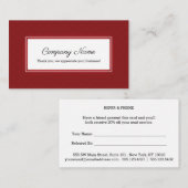 赤い白い四角形の枠 紹介カード (正面/裏面)