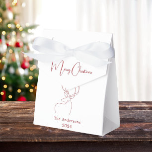 赤い白い抽象芸術トナカイモダンクリスマス フェイバーボックス