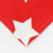 赤い白い星模様の装飾 フリースブランケット (角)