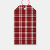 赤い白い格子縞 ギフトタグ (裏面)