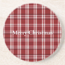 赤い白い格子縞 コースター