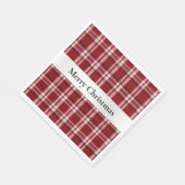 赤い白い格子縞 スタンダードランチョンナプキン (角)