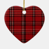 赤い白い格子縞 セラミックオーナメント (裏面)