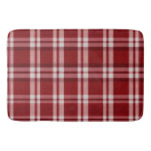 赤い白い格子縞 バスマット (正面)