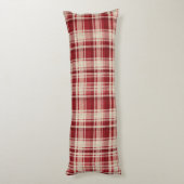 赤い白い格子縞 ボディピロー (裏面 (縦))