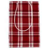 赤い白い格子縞 ミディアムペーパーバッグ (正面)