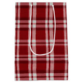 赤い白い格子縞 ミディアムペーパーバッグ (裏面)