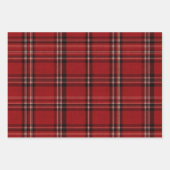 赤い白い格子縞 ラッピングペーパーシート (正面3)