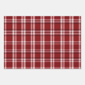 赤い白い格子縞 ラッピングペーパーシート (正面)