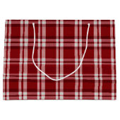 赤い白い格子縞 ラージペーパーバッグ (正面)