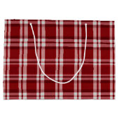 赤い白い格子縞 ラージペーパーバッグ (裏面)