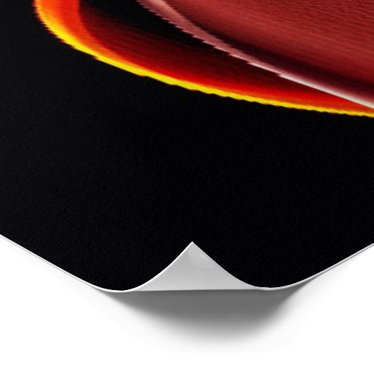 赤い白い煙救AライフとVapeプリント ポスター (角)