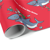 赤い白い素晴らしクリスマスの夢 ラッピングペーパー (ロールコーナー)