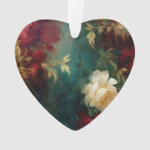 赤い白い緑の花 オーナメント (裏面)