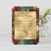 赤い白い緑の花 招待状 (スタンド正面)