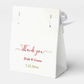 赤い白い花の結婚緑 フェイバーボックス (裏面サイド)