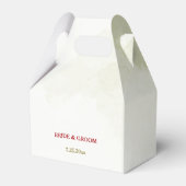 赤い白い花の結婚緑 フェイバーボックス (裏面サイド)